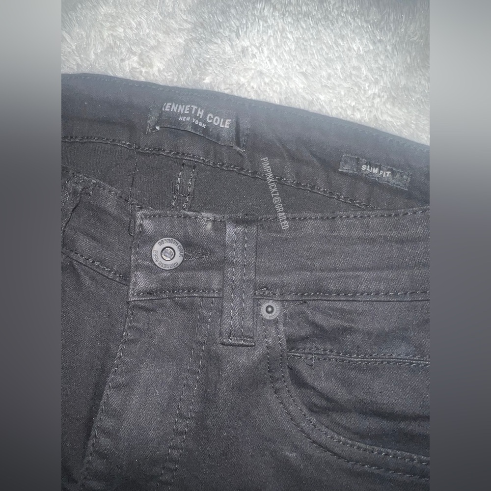 Mens Kenneth Cole black denim jeans
